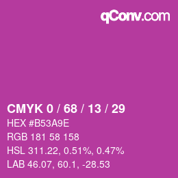 Color code: CMYK 0 / 68 / 13 / 29 | qconv.com