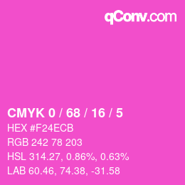 Color code: CMYK 0 / 68 / 16 / 5 | qconv.com