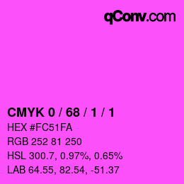 Color code: CMYK 0 / 68 / 1 / 1 | qconv.com