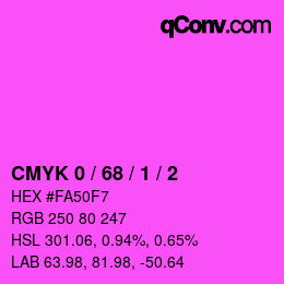 Color code: CMYK 0 / 68 / 1 / 2 | qconv.com
