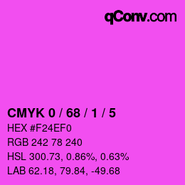 Color code: CMYK 0 / 68 / 1 / 5 | qconv.com