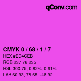 Color code: CMYK 0 / 68 / 1 / 7 | qconv.com