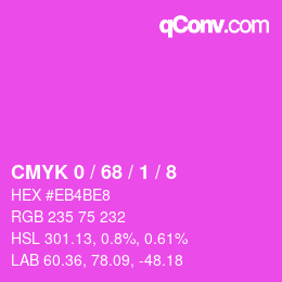 Color code: CMYK 0 / 68 / 1 / 8 | qconv.com
