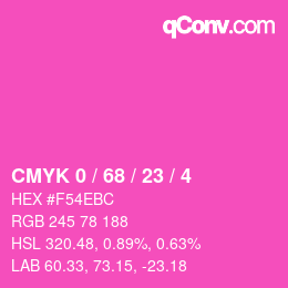 Color code: CMYK 0 / 68 / 23 / 4 | qconv.com