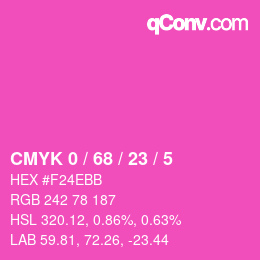Color code: CMYK 0 / 68 / 23 / 5 | qconv.com