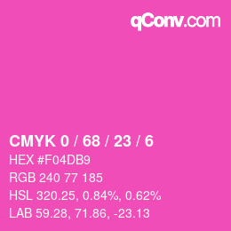 Color code: CMYK 0 / 68 / 23 / 6 | qconv.com