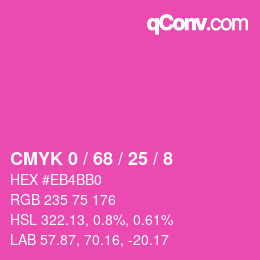Color code: CMYK 0 / 68 / 25 / 8 | qconv.com