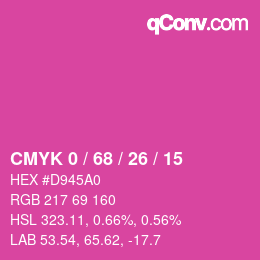 Color code: CMYK 0 / 68 / 26 / 15 | qconv.com