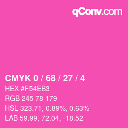 Color code: CMYK 0 / 68 / 27 / 4 | qconv.com