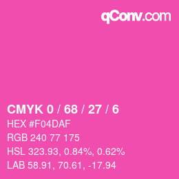 Color code: CMYK 0 / 68 / 27 / 6 | qconv.com