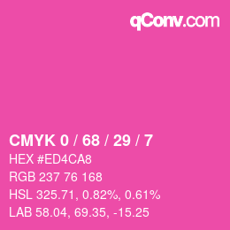 Color code: CMYK 0 / 68 / 29 / 7 | qconv.com