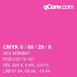 Color code: CMYK 0 / 68 / 29 / 8 | qconv.com