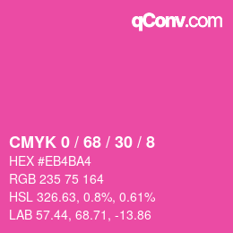 カラーコード: CMYK 0 / 68 / 30 / 8 | qconv.com