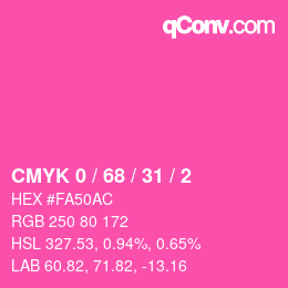 Color code: CMYK 0 / 68 / 31 / 2 | qconv.com