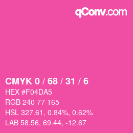 Color code: CMYK 0 / 68 / 31 / 6 | qconv.com