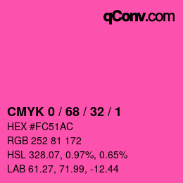 Color code: CMYK 0 / 68 / 32 / 1 | qconv.com