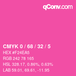 Color code: CMYK 0 / 68 / 32 / 5 | qconv.com