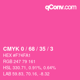 Color code: CMYK 0 / 68 / 35 / 3 | qconv.com