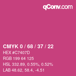 Color code: CMYK 0 / 68 / 37 / 22 | qconv.com