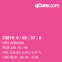 Color code: CMYK 0 / 68 / 37 / 8 | qconv.com