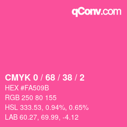 Color code: CMYK 0 / 68 / 38 / 2 | qconv.com