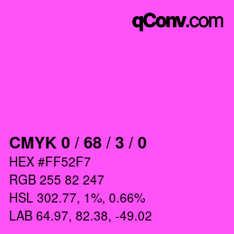 Color code: CMYK 0 / 68 / 3 / 0 | qconv.com