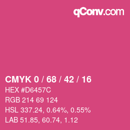 Color code: CMYK 0 / 68 / 42 / 16 | qconv.com