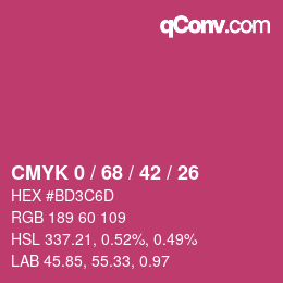 Código de color: CMYK 0 / 68 / 42 / 26 | qconv.com