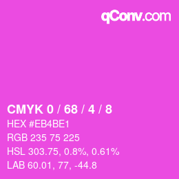 Color code: CMYK 0 / 68 / 4 / 8 | qconv.com
