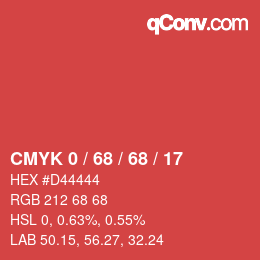 Color code: CMYK 0 / 68 / 68 / 17 | qconv.com