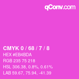 Color code: CMYK 0 / 68 / 7 / 8 | qconv.com