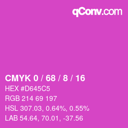 Color code: CMYK 0 / 68 / 8 / 16 | qconv.com