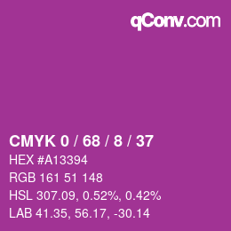 Color code: CMYK 0 / 68 / 8 / 37 | qconv.com