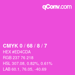 Color code: CMYK 0 / 68 / 8 / 7 | qconv.com