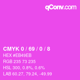 カラーコード: CMYK 0 / 69 / 0 / 8 | qconv.com