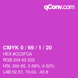 Color code: CMYK 0 / 69 / 1 / 20 | qconv.com