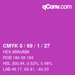 Color code: CMYK 0 / 69 / 1 / 27 | qconv.com