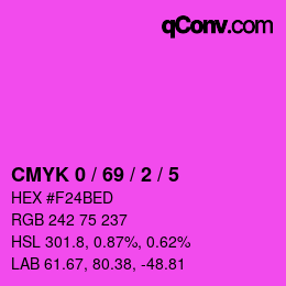 Color code: CMYK 0 / 69 / 2 / 5 | qconv.com