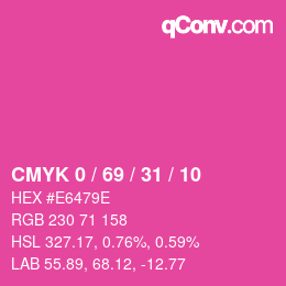 Código de color: CMYK 0 / 69 / 31 / 10 | qconv.com