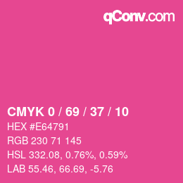 Código de color: CMYK 0 / 69 / 37 / 10 | qconv.com