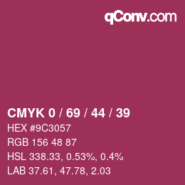 Color code: CMYK 0 / 69 / 44 / 39 | qconv.com