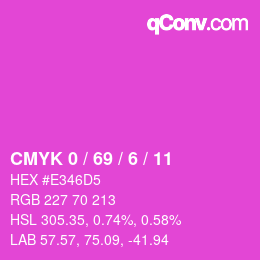 Color code: CMYK 0 / 69 / 6 / 11 | qconv.com