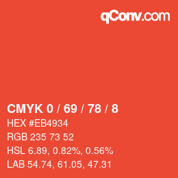 Color code: CMYK 0 / 69 / 78 / 8 | qconv.com