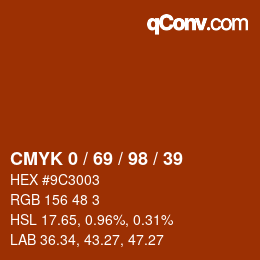 Color code: CMYK 0 / 69 / 98 / 39 | qconv.com