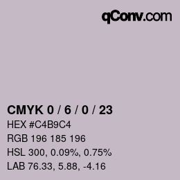 Color code: CMYK 0 / 6 / 0 / 23 | qconv.com