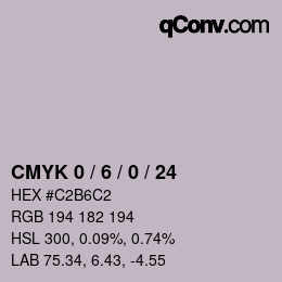 Color code: CMYK 0 / 6 / 0 / 24 | qconv.com