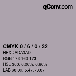 Color code: CMYK 0 / 6 / 0 / 32 | qconv.com