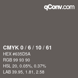 Color code: CMYK 0 / 6 / 10 / 61 | qconv.com