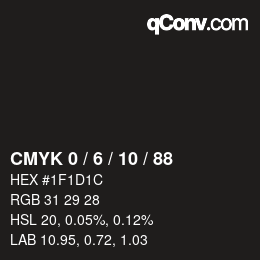 Color code: CMYK 0 / 6 / 10 / 88 | qconv.com