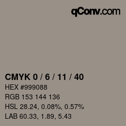 Color code: CMYK 0 / 6 / 11 / 40 | qconv.com